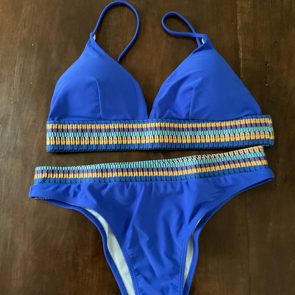 SHEIN Royal Blue and Bikini Set New size Large
